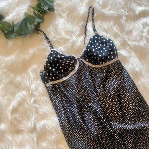 Black and White Polka dot Night Gown